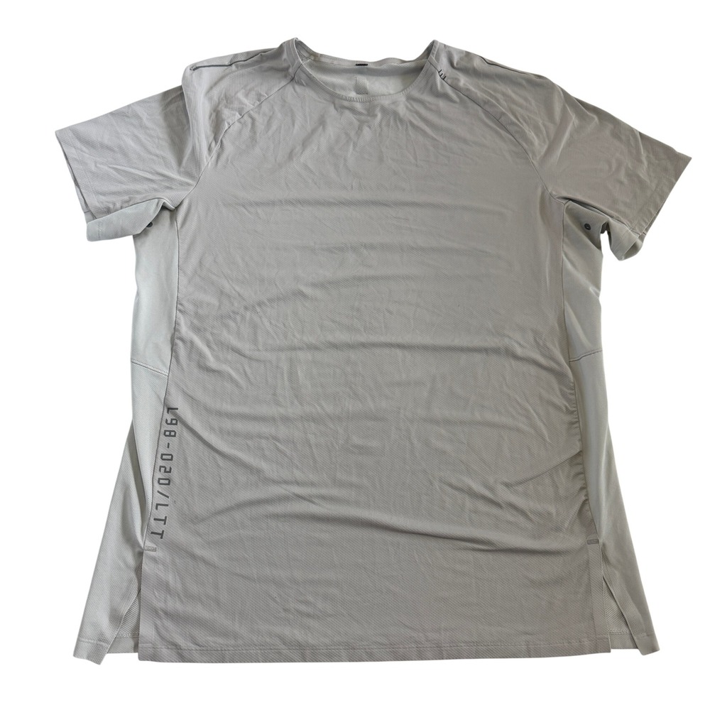 Lululemon Mens Gray Short Sleeve Tech Training Shirt Graphic 117/020-861 XL?